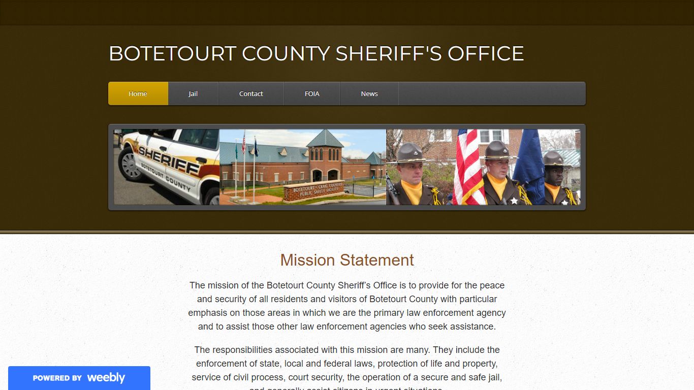 BOTETOURT COUNTY SHERIFF'S OFFICE - Botetourt County Sheriff's Office ...